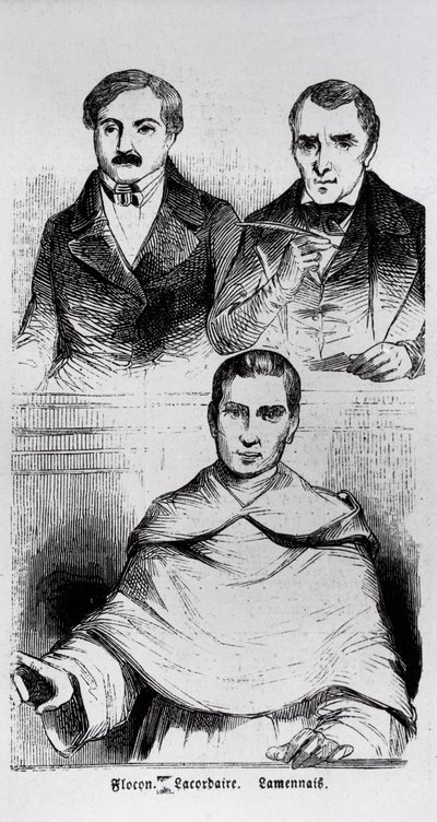 Jean-Baptiste Lacordaire, Fr. de Lamennais és F. Flocon alkotó: French School